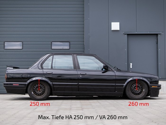 TA Technix Gewindefahrwerk Deep  härteverstellbar für BMW 316i Typ E30 (Limousine) 